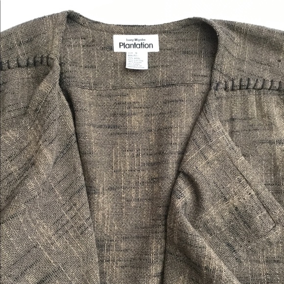 Plantation by Issey Miyake Cardigan Style Jacket Brown Size S - Picture 7 of 10